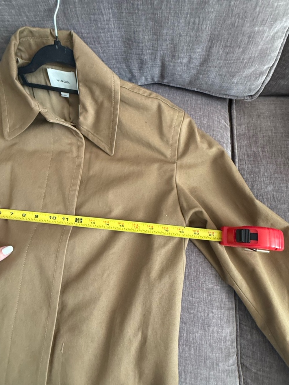 Vince Single Breasted Trench Coat NWT - Classic Cool Girl Sz Medium - Picture 12 of 12